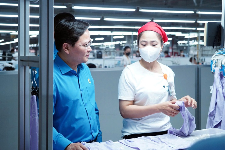 Tổng Liên đoàn Lao động Việt Nam thăm, làm việc tại Công ty TNHH K+K Fashion- Ảnh 11.