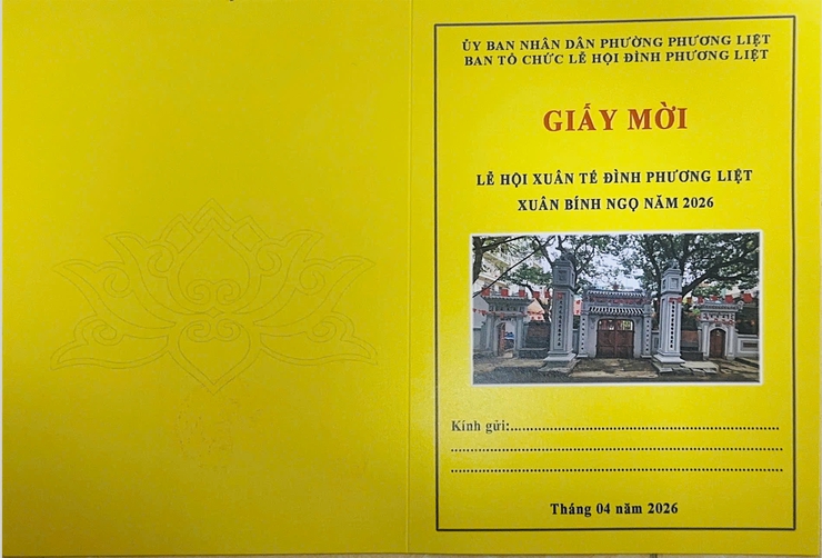 GIẤY MỜI THAM DỰ LỄ HỘI XUÂN TẾ ĐÌNH PHƯƠNG LIỆT XUÂN BÍNH NGỌ 2026- Ảnh 1.