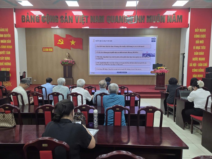 Xã Bình Minh tham dự Hội nghị toàn quốc tổng kết công tác bầu cử đại biểu Quốc hội khóa XVI và đại biểu Hội đồng nhân dân các cấp nhiệm kỳ 2026 - 2031- Ảnh 1.