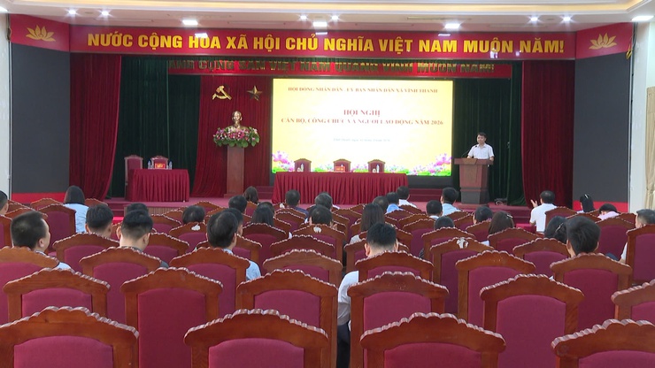 Xã Vĩnh Thanh tổ chức Hội nghị cán bộ, công chức, người lao động năm 2026- Ảnh 1.