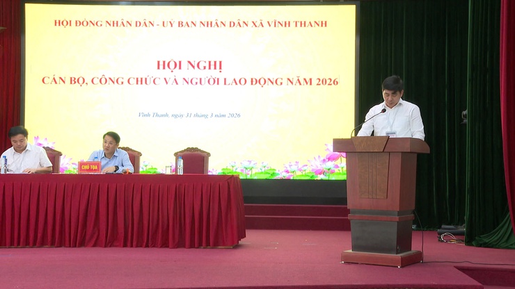 Xã Vĩnh Thanh tổ chức Hội nghị cán bộ, công chức, người lao động năm 2026- Ảnh 3.