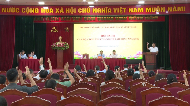 Xã Vĩnh Thanh tổ chức Hội nghị cán bộ, công chức, người lao động năm 2026- Ảnh 5.