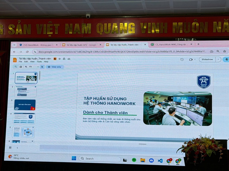  Dân Hòa tập huấn hệ thống HanoiWork: Bước đệm chuyển đổi số tại cơ sở- Ảnh 1.