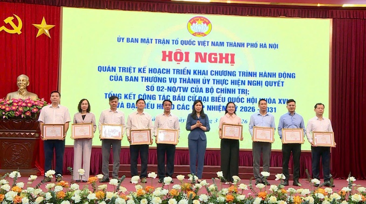 ỦY BAN MTTQ THÀNH PHỐ HÀ NỘI QUÁN TRIỆT NGHỊ QUYẾT 02-NQ/TW VÀ TỔNG KẾT CÔNG TÁC BẦU CỬ NHIỆM KỲ 2026-2031- Ảnh 7.
