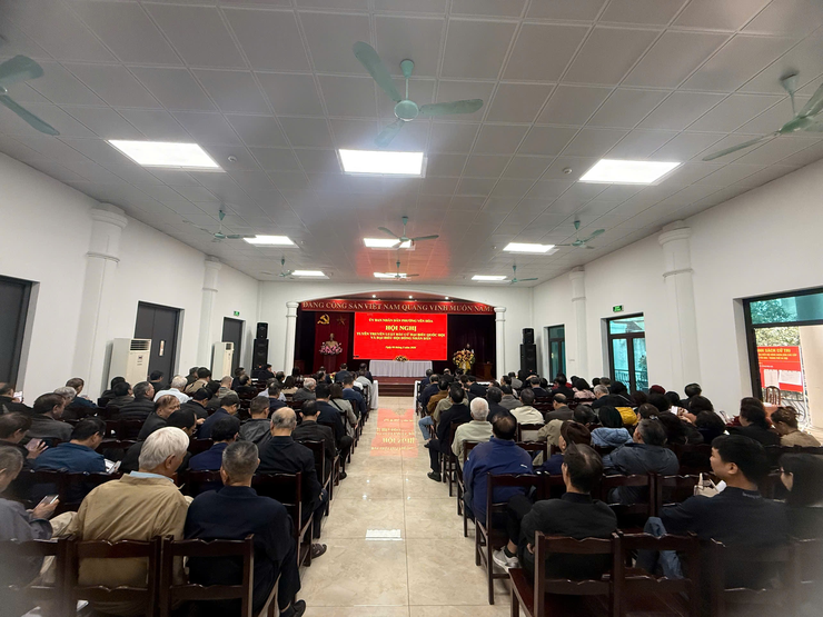 Phường Yên Hòa tổ chức Hội nghị tuyên truyền Luật Bầu cử đại biểu Quốc hội và đại biểu Hội đồng nhân dân- Ảnh 1.