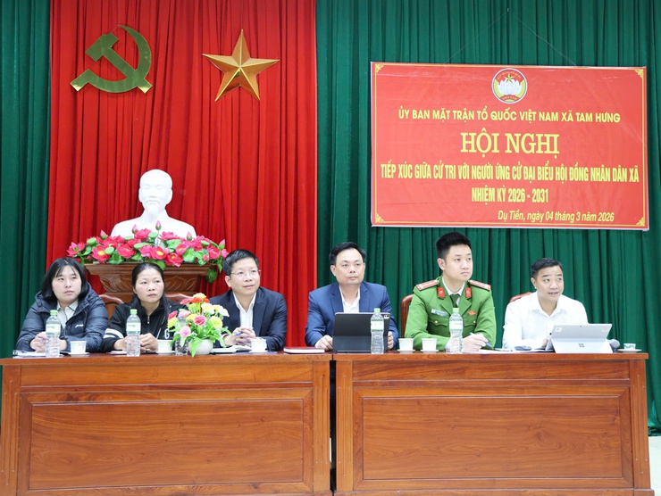 Hội nghị tiếp xúc cử tri với những người ứng cử đại biểu HĐND xã Tam Hưng nhiệm kỳ 2026 – 2031 (Đơn vị Bầu cử số 5)- Ảnh 1.