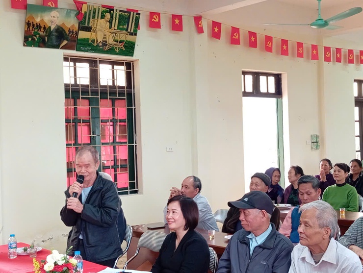 Cử tri thôn Phú Lương Hạ tham dự Hội nghị tiếp xúc, vận động bầu cử đại biểu HĐND đơn vị số 5- Ảnh 6.