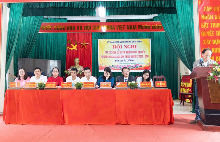 Đơn vị bầu cử số 4 xã Ứng Thiên tiếp xúc cử tri thôn Vũ Ngoại, Bặt Trung- Ảnh 2.