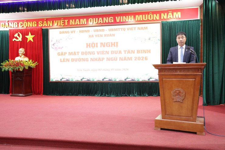 Xã Yên Xuân Gặp mặt, động viên đưa tân binh lên đường nhập ngũ năm 2026. - Ảnh 1.