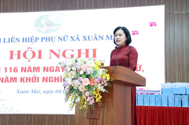 Hội LHPN xã Xuân Mai kỷ niệm 116 năm Ngày Quốc tế Phụ nữ 8/3 và 1896 năm Khởi nghĩa Hai Bà Trưng- Ảnh 6.