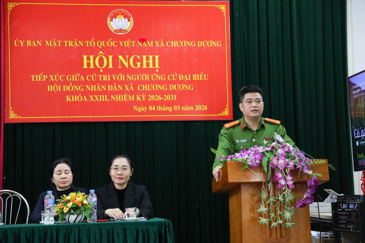 Các ứng cử viên đại biểu HĐND xã Chương Dương khóa XXIII, nhiệm kỳ 2026-2031 (đơn vị bầu cử số 2) tiếp xúc cử tri tại Đội 7- Ảnh 4.