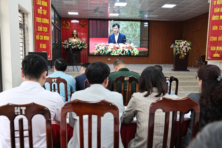  XÃ HOÀ XÁ TIẾP SÓNG HỘI NGHỊ TRỰC 
TUYẾN GIAO BAN CƠ SỞ THÁNG 02/2026- Ảnh 5.