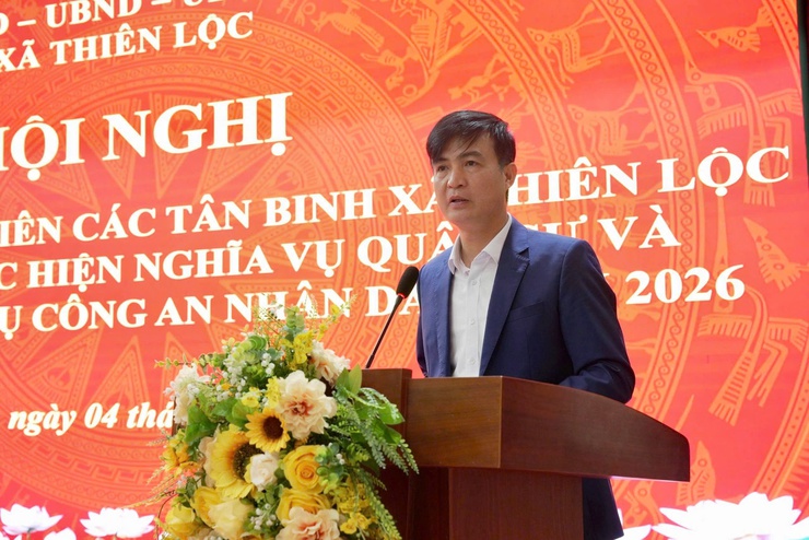 UBND xã Thiên Lộc tổ chức hội nghị động viên công dân lên đường thực hiện nghĩa vụ quân sự và tham gia nghĩa vụ Công an nhân dân năm 2026- Ảnh 6.