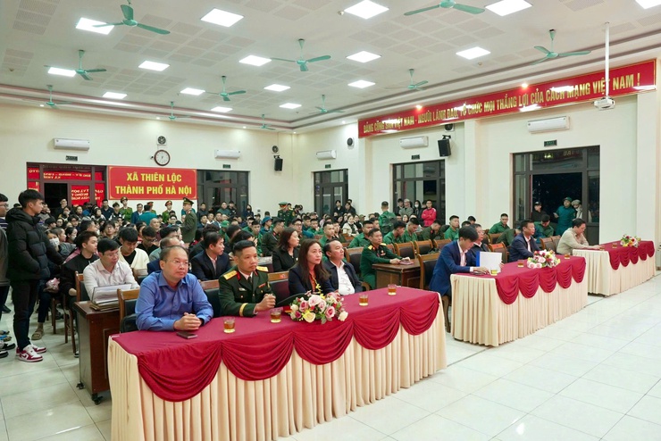 UBND xã Thiên Lộc tổ chức hội nghị động viên công dân lên đường thực hiện nghĩa vụ quân sự và tham gia nghĩa vụ Công an nhân dân năm 2026- Ảnh 4.