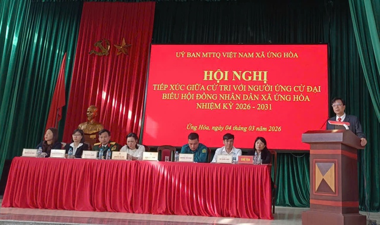 ỨNG HOÀ TỔ CHỨC HỘI NGHỊ TIẾP XÚC CỬ TRI TẠI ĐƠN VỊ BẦU CỬ SỐ 1, 2, 4 VÀ 5.- Ảnh 4.