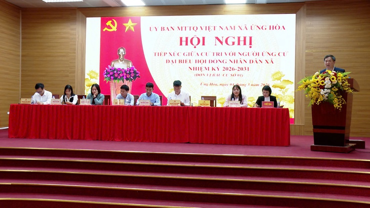 ỨNG HOÀ TỔ CHỨC HỘI NGHỊ TIẾP XÚC CỬ TRI TẠI ĐƠN VỊ BẦU CỬ SỐ 1, 2, 4 VÀ 5.- Ảnh 1.