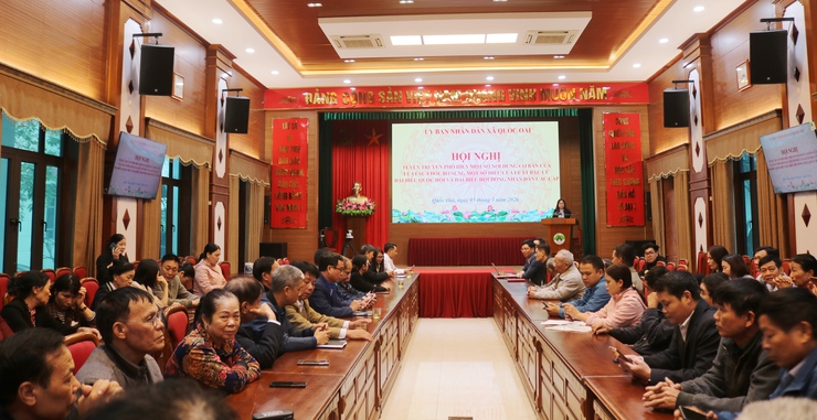 Xã Quốc Oai tuyên truyền luật sửa đổi, bổ sung luật bầu cử đại biểu Quốc hội và HĐND các cấp- Ảnh 1.