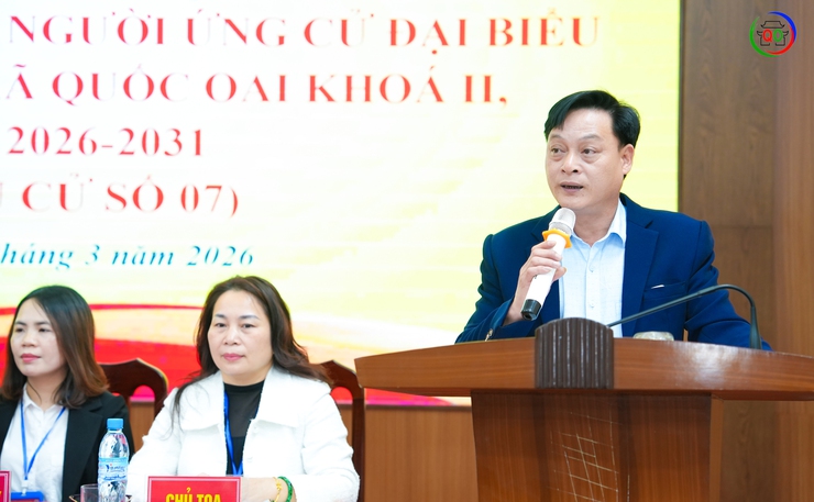 Hội nghị tiếp xúc cử tri để người ứng cử đại biểu HĐND xã Quốc Oai khóa II vận động bầu cử tại đơn vị bầu cử số 07- Ảnh 10.