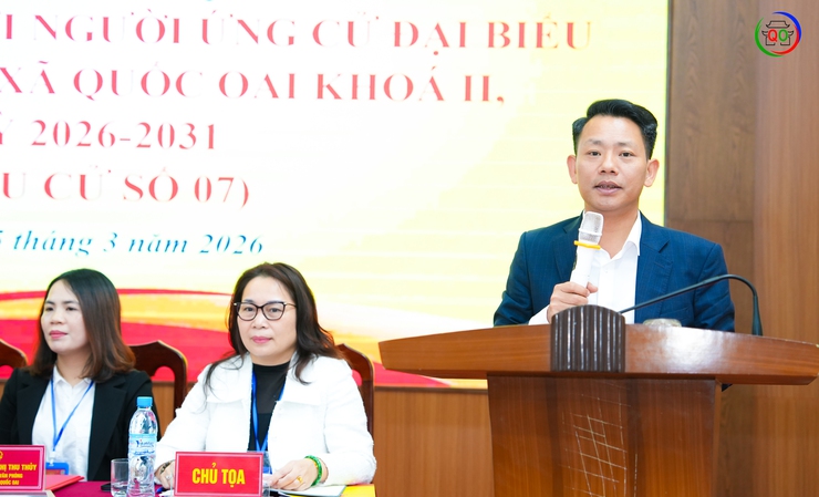 Hội nghị tiếp xúc cử tri để người ứng cử đại biểu HĐND xã Quốc Oai khóa II vận động bầu cử tại đơn vị bầu cử số 07- Ảnh 9.