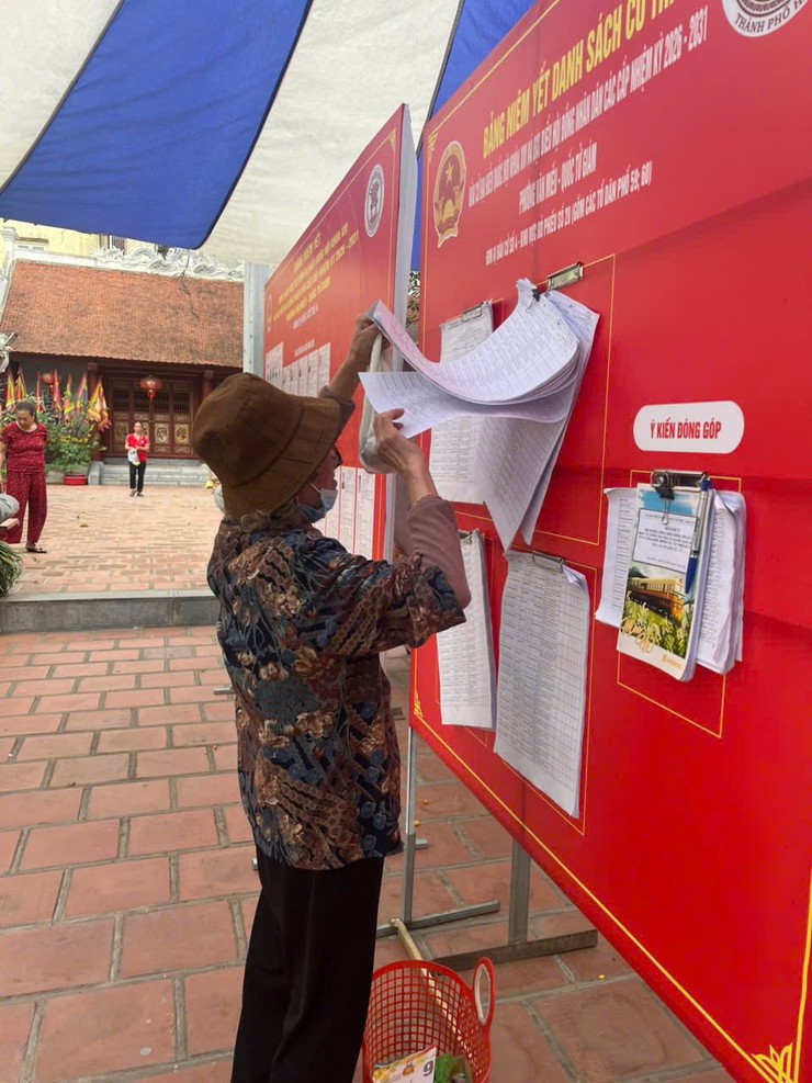 PHƯỜNG VĂN MIẾU – QUỐC TỬ GIÁM: NIÊM YẾT DANH SÁCH NGƯỜI ỨNG CỬ TẠI 32 KHU VỰC BỎ PHIẾU- Ảnh 1.