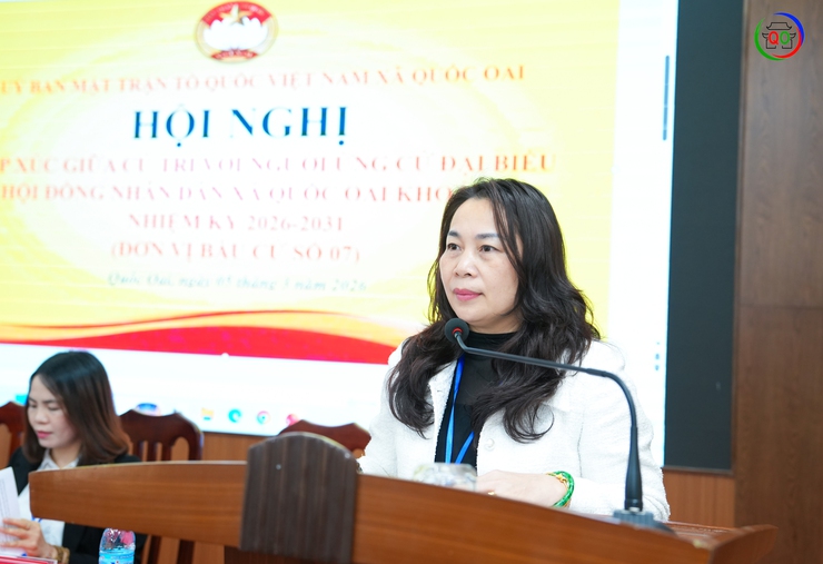 Hội nghị tiếp xúc cử tri để người ứng cử đại biểu HĐND xã Quốc Oai khóa II vận động bầu cử tại đơn vị bầu cử số 07- Ảnh 8.