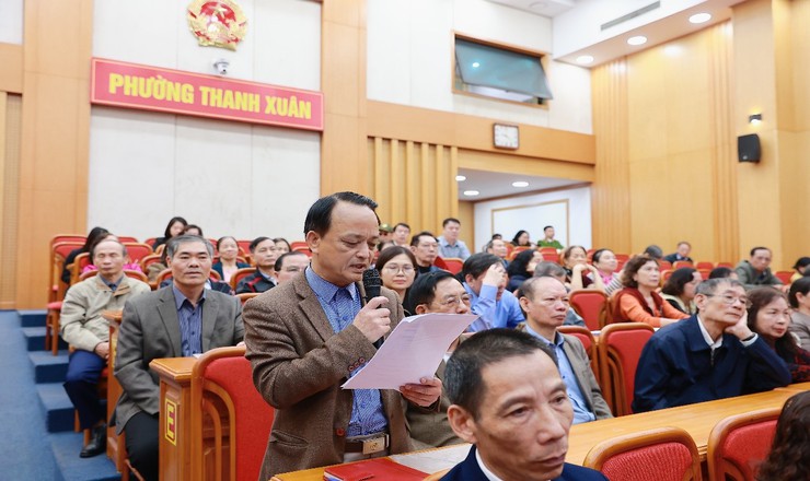 Hội nghị tiếp xúc giữa cử tri với người ứng cử đại biểu Hội đồng nhân dân phường Thanh Xuân nhiệm kỳ 2026-2031 tại Đơn vị bầu cử số 03 - Ảnh 10.