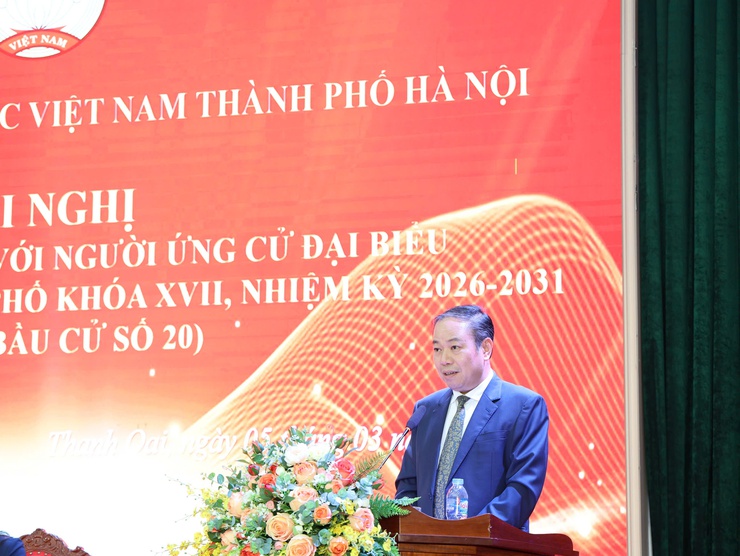 Các ứng cử viên đại biểu HĐND thành phố Hà Nội - đơn vị bầu cử số 20 vận động bầu cử- Ảnh 5.