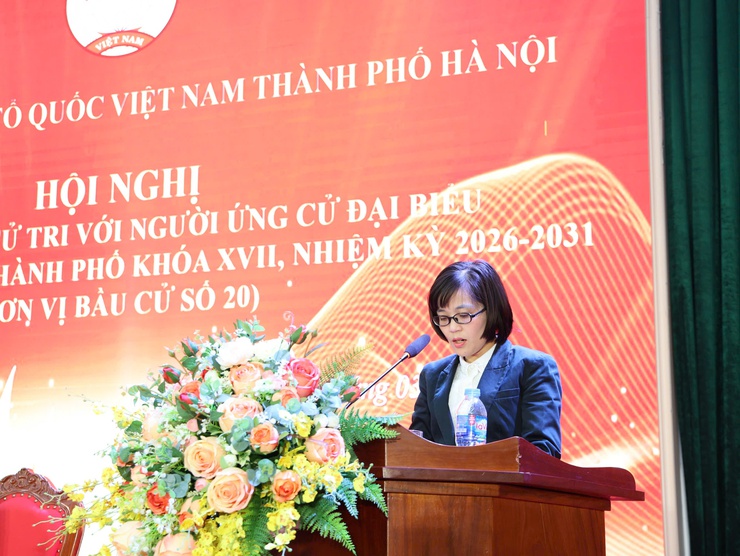 Các ứng cử viên đại biểu HĐND thành phố Hà Nội - đơn vị bầu cử số 20 vận động bầu cử- Ảnh 6.