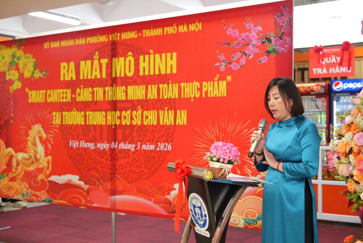 Phường Việt Hưng tiếp tục cho ra mắt mô hình “Smart Canteen” tại 03 cơ sở giáo dục- Ảnh 3.