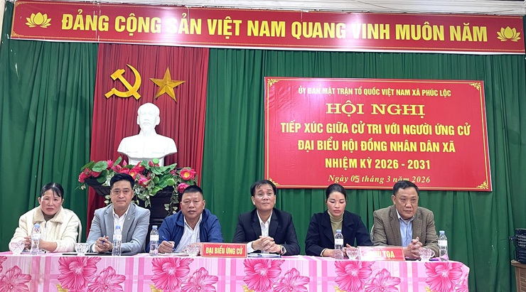Hội nghị tiếp xúc cử tri với người ứng cử đại biểu HĐND xã Phúc Lộc, nhiệm kỳ 2026-2031, đơn vị bầu cử số 3- Ảnh 1.