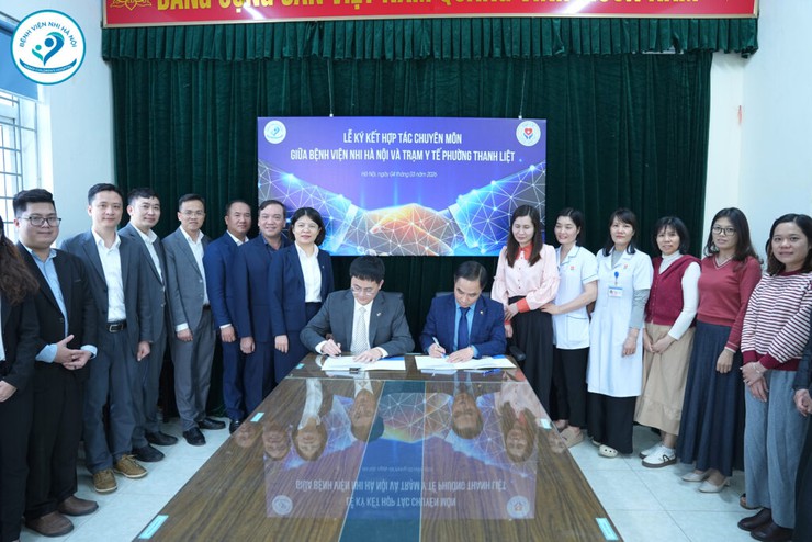 TRẠM Y TẾ PHƯỜNG THANH LIỆT KÝ KẾT HỢP TÁC CHUYÊN MÔN VỚI BỆNH VIỆN NHI HÀ NỘI - Ảnh 7.