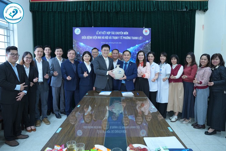 TRẠM Y TẾ PHƯỜNG THANH LIỆT KÝ KẾT HỢP TÁC CHUYÊN MÔN VỚI BỆNH VIỆN NHI HÀ NỘI - Ảnh 1.