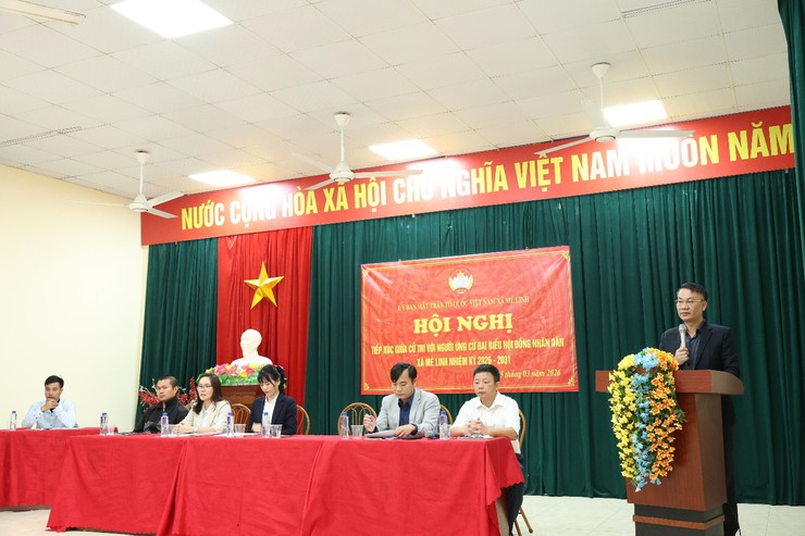 Xã Mê Linh triển khai Hội nghị tiếp xúc cử tri để người ứng cử vận động bầu cử Đại biểu HĐND xã nhiệm kì 2026 - 2031- Ảnh 1.