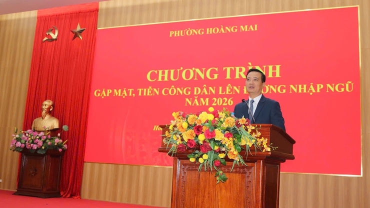 THANH NIÊN PHƯỜNG HOÀNG MAI HĂNG HÁI LÊN ĐƯỜNG NHẬP NGŨ NĂM 2026- Ảnh 1.