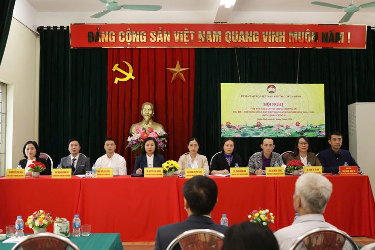 Phường Xuân Đỉnh: Tiếp xúc cử tri tại khu vực bầu cử số 4- Ảnh 1.