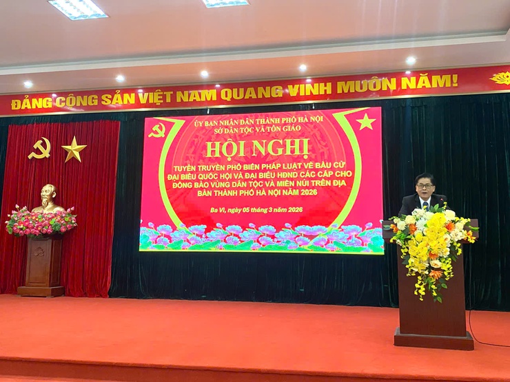 XÃ BA VÌ TỔ CHỨC HỘI NGHỊ TUYÊN TRUYỀN, PHỔ BIẾN PHÁP LUẬT VỀ BẦU CỬ ĐẠI BIỂU QUỐC HỘI VÀ ĐẠI BIỂU HĐND CÁC CẤP CHO ĐỒNG BÀO VÙNG DÂN TỘC VÀ MIỀN NÚI NĂM 2026- Ảnh 2.