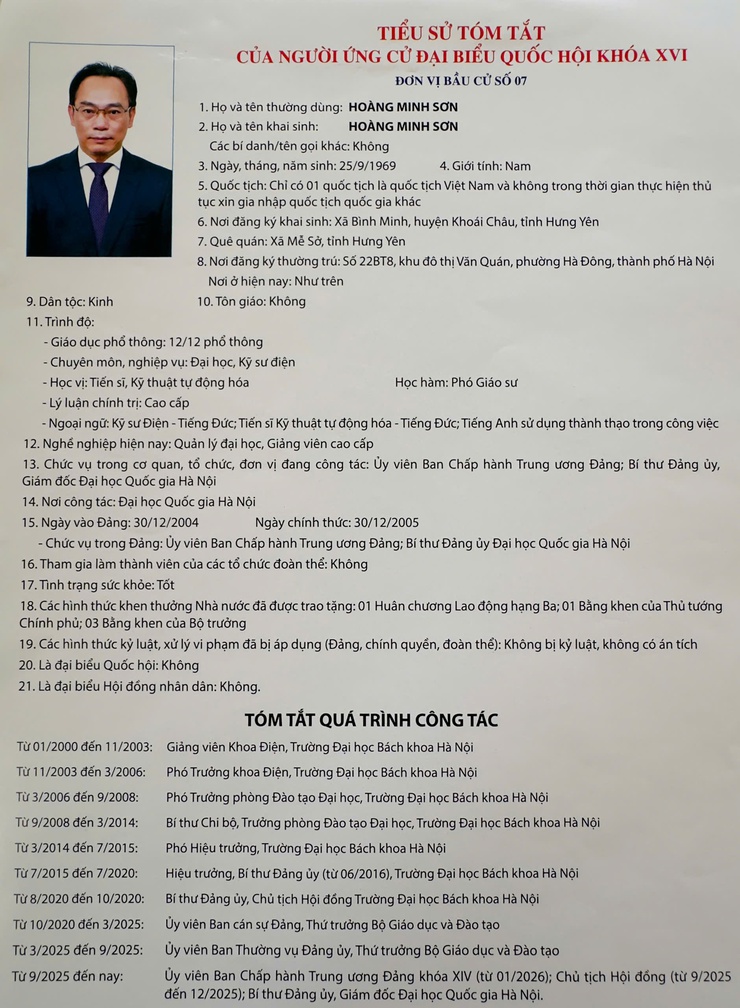 Tiểu sử những người ứng cử Đại biểu Quốc hội khóa XVI ở Đơn vị bầu cử số 7- Ảnh 5.