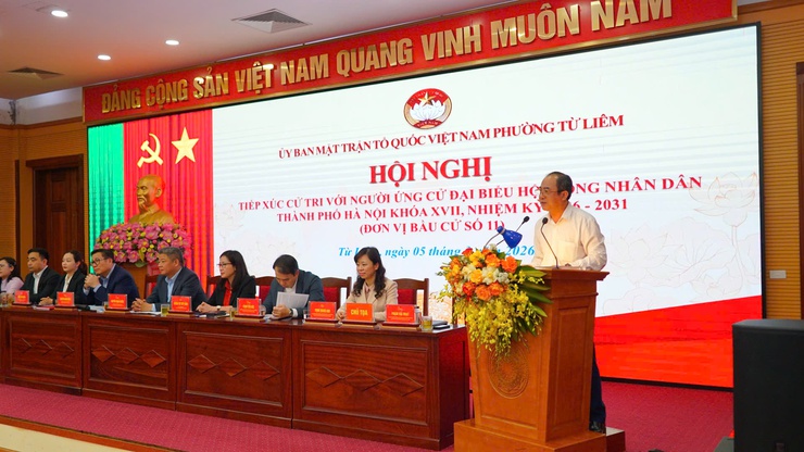 Phường Từ Liêm tổ chức hội nghị tiếp xúc cử tri với người ứng cử đại biểu HĐND Thành phố Hà Nội nhiệm kỳ 2026–2031- Ảnh 10.