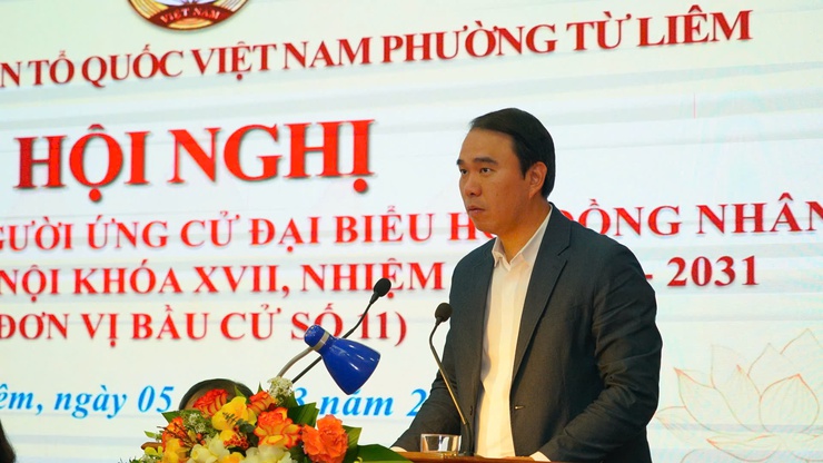 Phường Từ Liêm tổ chức hội nghị tiếp xúc cử tri với người ứng cử đại biểu HĐND Thành phố Hà Nội nhiệm kỳ 2026–2031- Ảnh 3.