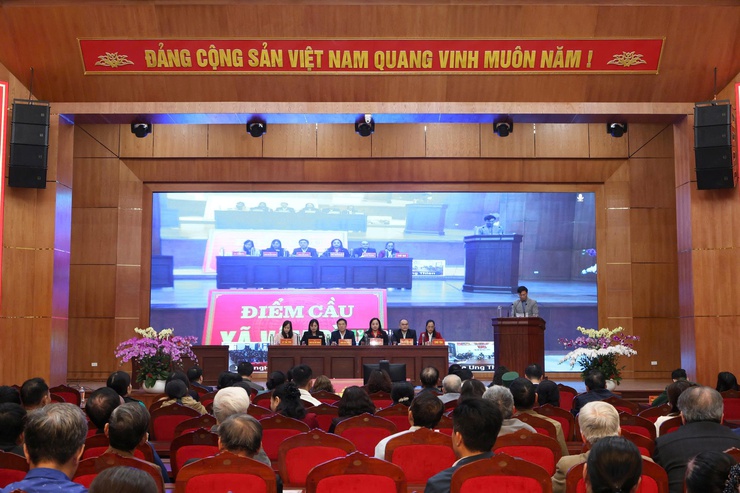 Cử tri xã Hòa Xá và các xã thuộc đơn vị bầu cử số 21 tiếp xúc 05 ứng cử viên đại biểu HĐND Thành phố Hà Nội nhiệm kỳ 2026–2031- Ảnh 1.