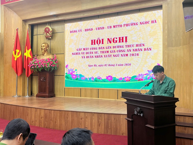 Phường Ngọc Hà gặp mặt thanh niên lên đường nhập ngũ năm 2026- Ảnh 4.