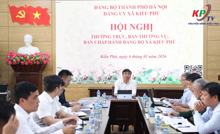 Đảng uỷ xã Kiều Phú tổ chức hội nghị Thường trực Đảng uỷ, Ban Thường vụ Đảng uỷ, Ban Chấp hành Đảng bộ xã để Quyết định một số nhiệm vụ quan trọng.- Ảnh 1.