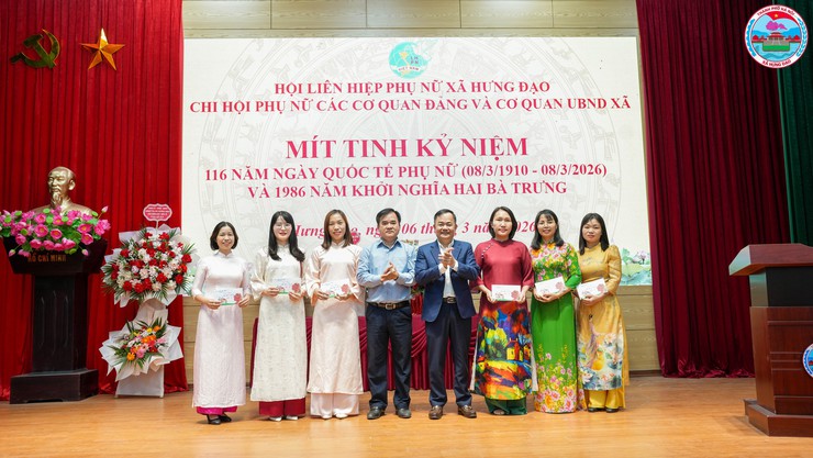 CHI HỘI PHỤ NỮ CÁC CƠ QUAN ĐẢNG PHỐI HỢP CHI HỘI PHỤ NỮ CƠ QUAN UBND XÃ HƯNG ĐẠO TỔ CHỨC MÍT TINH KỶ NIỆM NGÀY QUỐC TẾ PHỤ NỮ 8/3- Ảnh 5.