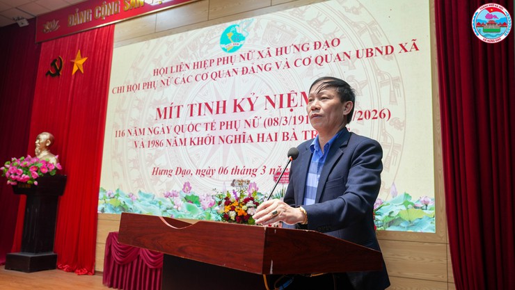 CHI HỘI PHỤ NỮ CÁC CƠ QUAN ĐẢNG PHỐI HỢP CHI HỘI PHỤ NỮ CƠ QUAN UBND XÃ HƯNG ĐẠO TỔ CHỨC MÍT TINH KỶ NIỆM NGÀY QUỐC TẾ PHỤ NỮ 8/3- Ảnh 9.