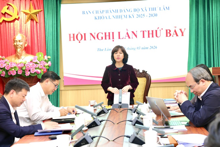 BCH ĐẢNG BỘ XÃ THƯ LÂM KHÓA I,  NHIỆM KỲ 2025-2030 TỔ CHỨC HỘI NGHỊ LẦN THỨ BẢY- Ảnh 12.