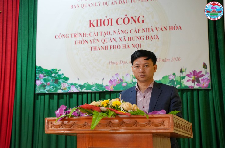 XÃ HƯNG ĐẠO TỔ CHỨC LỄ KHỞI CÔNG CÔNG TRÌNH CẢI TẠO, NÂNG CẤP NHÀ VĂN HÓA THÔN YÊN QUÁN- Ảnh 3.