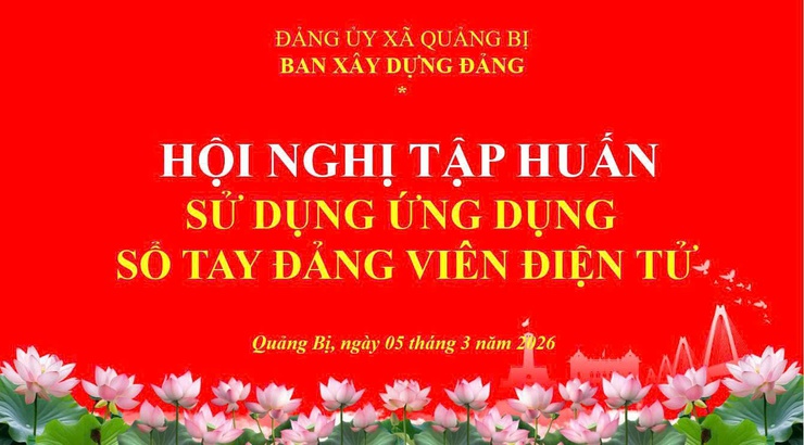 Ban Xây dựng Đảng xã Quảng Bị tổ chức Hội nghị tập huấn ứng dụng Sổ tay đảng viên điện tử- Ảnh 1.