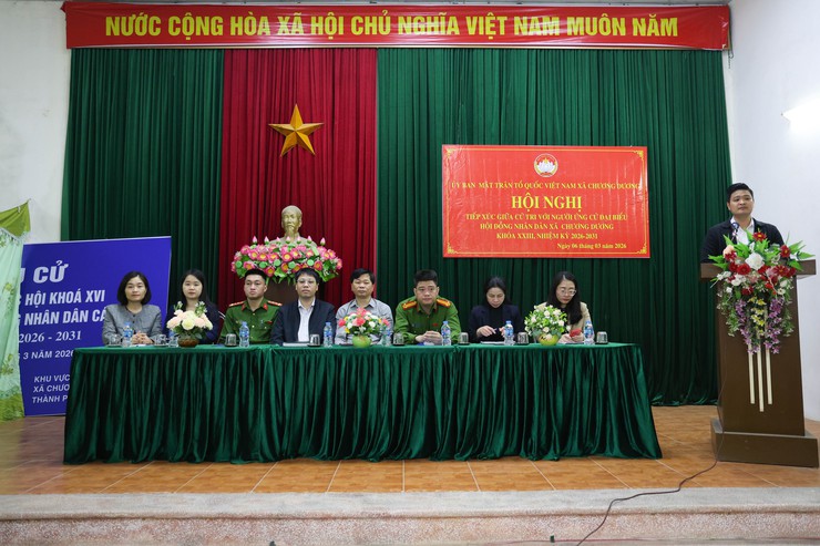 Ứng cử viên đại biểu HĐND xã Chương Dương nhiệm kỳ 2026–2031 tiếp xúc cử tri Đội 4 và 5- Ảnh 1.