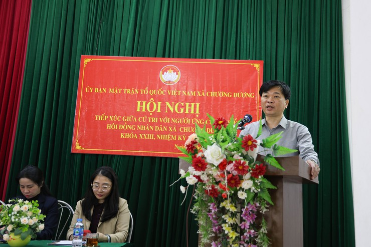 Ứng cử viên đại biểu HĐND xã Chương Dương nhiệm kỳ 2026–2031 tiếp xúc cử tri Đội 4 và 5- Ảnh 2.