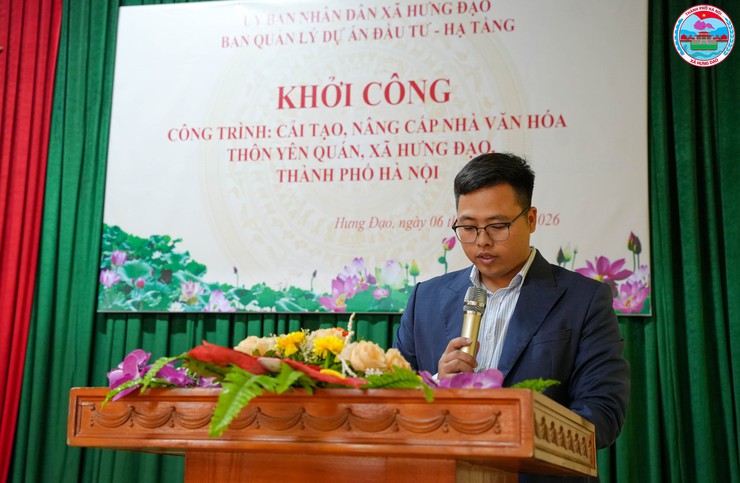 XÃ HƯNG ĐẠO TỔ CHỨC LỄ KHỞI CÔNG CÔNG TRÌNH CẢI TẠO, NÂNG CẤP NHÀ VĂN HÓA THÔN YÊN QUÁN- Ảnh 2.